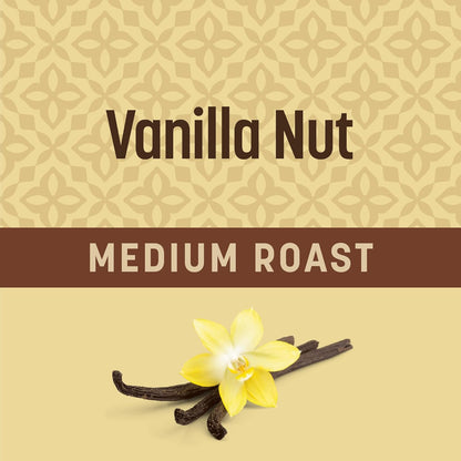 Vanilla Nut Flavored Medium Roast Coffee Pods - 100 Count - Recyclable Single-Serve Coffee Pods