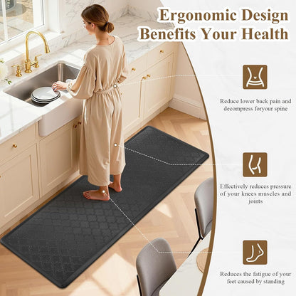 Kitchen Mat Cushioned anti Fatigue Kitchen Floor Mat Runner 20"X60" Non Slip Kitchen Mats for Floor Waterproof Kitchen Rugs and Mats Comfort Mat for Standing Desk,Sink,Laundry